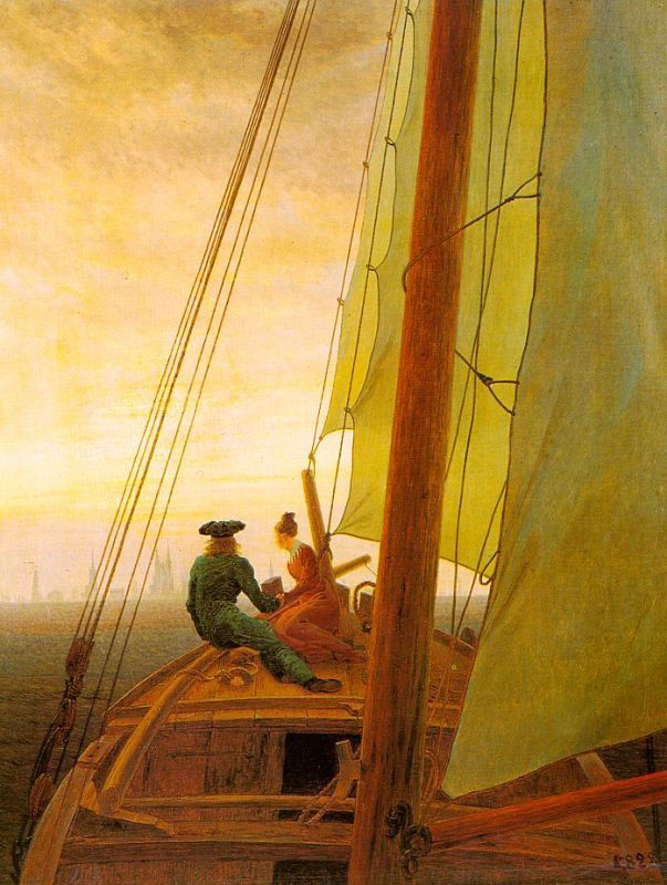 Caspar David Friedrich On board a Sailing Ship